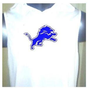Detroit Lions Men's Sleeveless Dri Fit Hoodie Tank Top NWT
